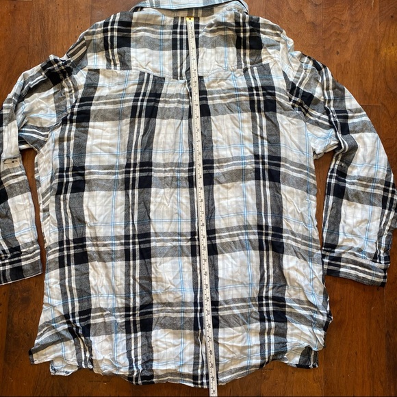 Avenue Women’s Button Down Flannel Oversize Pockets Long Sleeve Size 22 - Picture 7 of 7